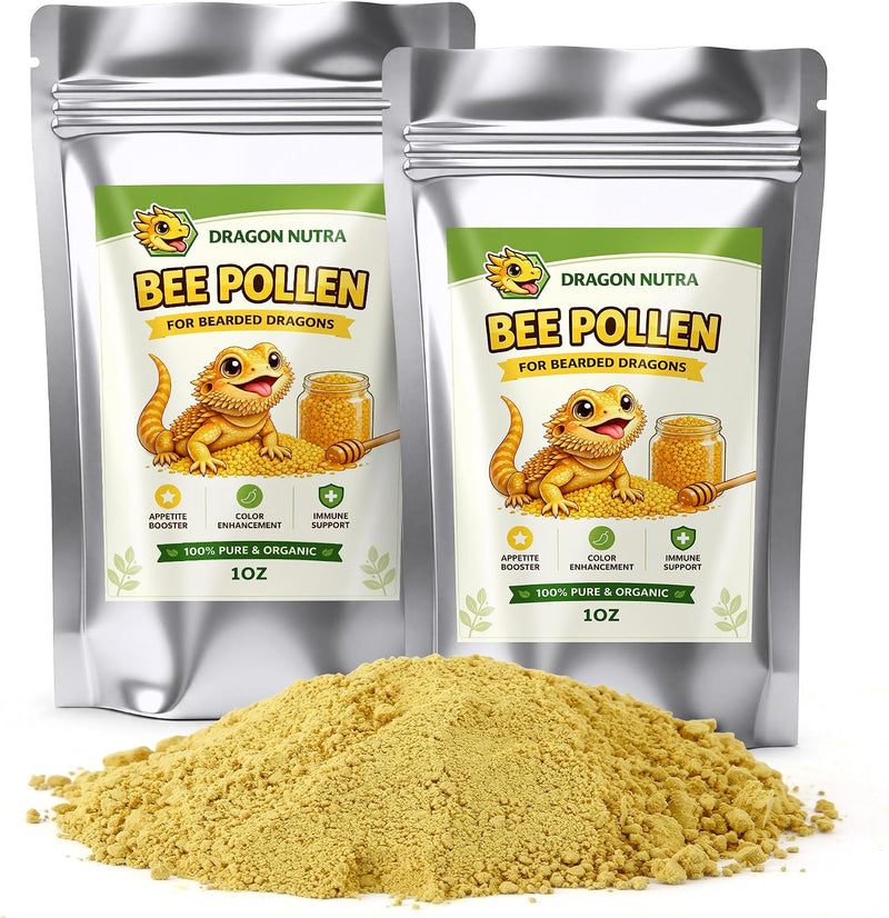 Bee Pollen Powder for Reptiles, 2pcs (1oz Each）, Natural Appetite Booster