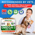 BARK&SPARK Omega 3 for Dogs and Cats-180 Fish Oil Treats for Dogs & Cats Shedding, Skin Allergy, Itch Relief, Hot Spots Treatment-Joint Health-Skin and Coat Supplement-EPA & DHA Fatty Acids-Salmon Oil