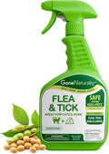 Flea and Tick Spray for Cats & Home – Scentless Soybean Oil Cat Flea Spray for Home, No Essential Oils – Kills Fleas, Ti