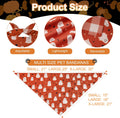 Halloween Dog Bandanas XLarge 2PCS, Fall Plaid Scarf for Boy or Girl