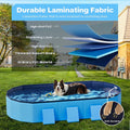 Raxurt Foldable Dog Pool, 72'' Large Dog Pool for Large Dogs with Reinforced Sidewalls for Stability, Portable Pet Bath 