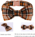 Lionet Paws Halloween Dog Collar with Bowtie - Cute Cotton Adjustable Fall Bowtie Dog Collar with Metal Buckle for Small