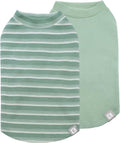 KYEESE 2Pack Waffle Dog Shirt for Small Dogs Striped Dog Sweater Tank Top