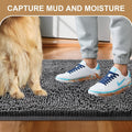 Amyracel Dog Door Mat for Muddy Paws, Mud Mat for Dogs 60" x 24", Drak