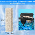 AQUANEAT 12-Pack Replacement Ammonia Reducer Pads Compatible with Aqueon QuietFlow 10 LED PRO and SmartClean 10-20 Gallo