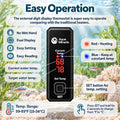 AquaMiracle 25W Small Aquarium Heater Dual LED Display for 3-5 Gal Tanks