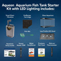 Aqueon Aquarium Starter Kit with Smart Clean Filtration and LED Lighting, Freshwater and Saltwater Fish, Perfect for Tet