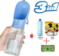Dog Water Bottle with Food Container, Portable Pet Dog Water Dispenser for Outdoor Walking,Hiking,Travel,Puppy Essential