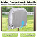 AMOSIJOY Cordless Cat Window Perch with Cushion Bed Metal Frame, L Gray