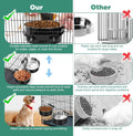 Crate Water Bowl No Spill, 2 Pack Dog Crate Bowls Hanging, Kennel Dog Water Food Bowls Mountable, Pet Cage Accessories F