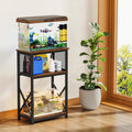 Snughome 10 Gallon Aquarium Stand, 3-Tier Storage Fish Tank Stand 220 lb Top, Fits 5/10 Gallon , Waterproof / Small Spac
