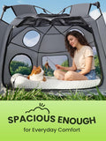 Catio Outdoor Cat Enclosure, Rywell 55” Extra Large Catio Pop Up Indoor Outdoor, Portable Cat Playpen Weatherproof with Removable Sunshade, Easy Setup Pet Enclosure for Cats Dogs