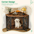 CHOEZON 44" Corner Dog Crate Furniture for Medium Dogs