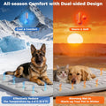 2026 Upgrade Cooling Mat for Dogs, Q-MAX>0.5 Double-Sided Dog Cooling Mat 36"×23" with Ice Cool & Arc-Chill Cool Fiber, Washable Self-Cooling Thicken Waterproof All-Season Dog Crate Pad for Dog & Cat