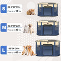 Dog Playpen, Pet Playpen, Foldable Kitten cage Puppy Play Pen, Portable Dog Kennel Tent Crate, Indoor Outdoor Travel Cam