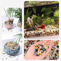 Mixed Crystal Chips Bulk 1lb 1200+Pcs Assorted Natural Tumbled Stone Chips Polished Gemstone Gravel for Aquarium, Succul
