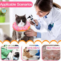 WONONE Cat Cone Collar Soft, Adjustable Cat Recovery Collars Spay Cones to Stop Licking, Cute Kittens Donut E Collar After Surgery, Anti-Lick Wound Healing Elizabetan Collars for Kittens (Pink, Small)