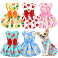 5 Pack Girl Dog Clothes Floral Summer Puppy Princess Bowknot Dog Dresses for Small Dogs Girl Clothes Cute Outfits for Boys Girls Pets Cats Dogs (Medium, Floral Summer)