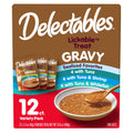 Delectables Lickable Treat Gravy Seafood Variety Wet Cat Treat & Food Topper, Food Topper, Hydrating, Grain-Free, No Fillers, No by-Products, No Added Preservatives, 1.4-oz Pouch, 12 Count