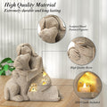 INLOMEM Dog Memorial Gift, Granite Sculpture, Hand-Sculpted Resin Pet Loss Sympathy Gift with LED Candle Holder, Home Decor for Pet Owners