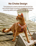 PetThem Upgraded Cat Harness and Leash Set - Step-in Escape Proof Adjustable Cat Harness, Comfortable Soft Lightweight, Reflective Harness for Walking, Travel, Camping (King of The Jungle, S)