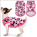 Adorable Pink Leopard Dog Shirt: Lightweight Polyester Cartoon Puppy Vest, Small Medium & Large Dog T-Shirt, Summer Pet Clothes, Cute Dog Apparel, Breathable Dog Tank Top XS