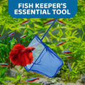 SunGrow Betta Fish Net, Secure Delicate Fin, 5x4 Inches with 11 Inches Handle, Extra Soft Nylon Net, Easy Routine Aquari