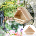 DoubleFill 1 Pcs Cedar Dove Nesting Box Bird House Outdoor Wood Triangular Opening Bird Box House for Doves Nesting and Roosting Platform Garden Decoration