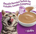 Purina Friskies Pureed Cat Food Topper, Lil’ Shakes With Scrumptious Salmon Lickable Cat Treats - (Pack of 16) 1.55 oz. Pouches