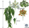Reptile Plants for Bearded Dragon Tank Accessories, Terrarium Plant Artificial Decor for Snake Cage, Fake Plant for Leop