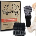 DOK TigerToes Premium Non-Slip Dog Socks for Hardwood Floors - Extra-Thick Grip that Works Even When Twisted - Prevents Licking, Slipping, and Great for Dog Paw Protection - Size Large