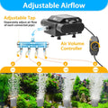 AQQA Aquarium Air Pump 10W 237GPH 4 Outlets Up to 600Gal