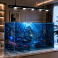 Dreamy Undersea Garden Palace PVC Fish Tank Background 24x12 Inches Underwater Ruins Aquarium Terrarium Background Beard