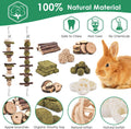 KATUMO Rabbit Chew Toys, Bunny Toys Apple Wood Grass Timothy Treat