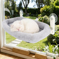 Zctitx Foldable Cat Window Perch,Inside Window Hammock for Cats with 4 Strong Suction Cups,Sturdy Metal Frame and Washable Soft Cover,Indoor Cat Bed - M