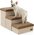 COZY KISS Dog Stairs with Storage, 16.7" H Wider Dog Steps, 3-Step