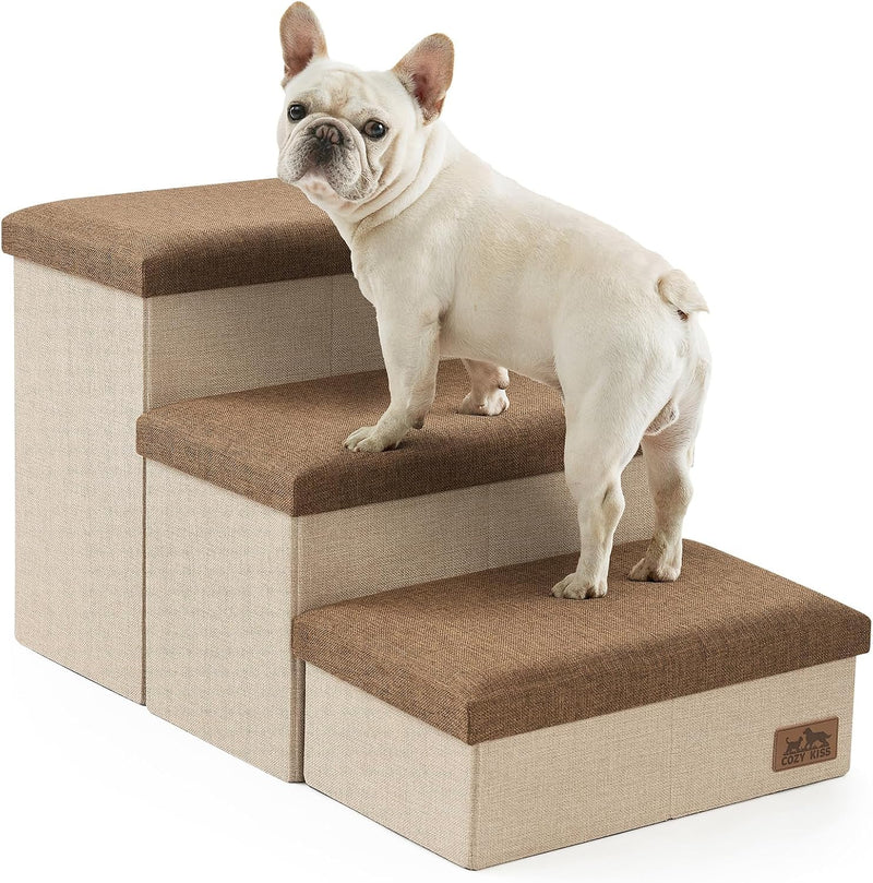 COZY KISS Dog Stairs with Storage, 16.7