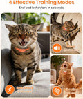 Lightweight Cat Shock Collar with Remote, Mini 3300Ft Cat Training Collar with Shock/Vibration/Beep Vibration&Beep 4 Mod