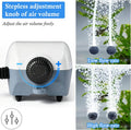 HITOP Dual Outlet Aquarium Electric Air Pump, Whisper Adjustable Fish Tank Aerator, Quiet Oxygen Pump with Accessories f