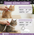 Cat Cone Collar for After Surgery to Stop Licking, Escape-Proof Recovery, Elizabethan E Collar for Cats, Comfortable Cone for Cats (Black, Medium)