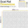 Petfolio 18 Pack Scat Mat for Cats - 8 x 6 Inch Cat Deterrent Mat with 1 Inch Spikes is A Great Cat Repellent Indoor & Outdoor to Keep Cats Away. Includes 6 Garden Staples & 10 Zip Ties (Grey)