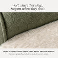 Furhaven The Leaner L-Bolster Orthopedic Chaise for Jumbo XL Dogs, Grid Chenille Bed with CertiPUR-US Certified Foam, Sa
