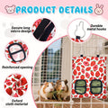 3 Pcs Rabbit Hay Feeder, 2-Hole Hanging Guinea Pig Hay Bags Washable Bunny Hay Bag for Rabbits, Chinchillas, Hamsters, S