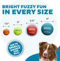 Outward Hound Squeaker Ballz Tennis Ball Dog Toy, Medium, 2.5", 4‑Pack