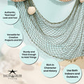 9GreenBox Nautical Decorative Fish Net 5' X 10' - Fish Netting - Rustic Beach Decor