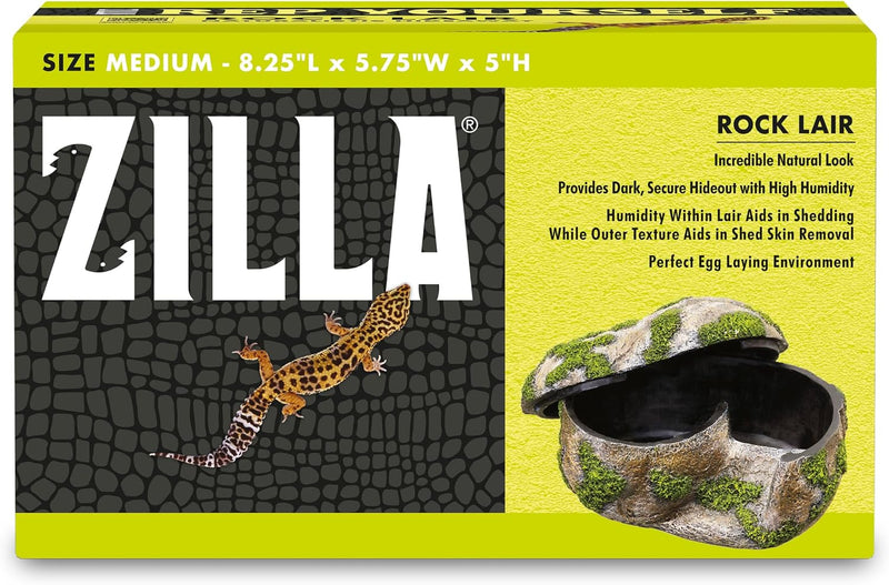 Zilla Rock Lair Naturalistic Hide for Snakes and Lizards, Medium