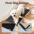 Adjustable Wooden Dog Stair Ramp, 4.3 & 5.5 Inch Height (1-Pack) for Pet