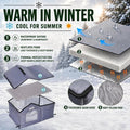 Outdoor Cat House Weatherproof & Insulated for Winter - Upgraded Seamless Bottom Feral Cat Shelter, Waterproof Cat Houses for Outdoor Cats, Easy to Assemble Outside Cat House with Mat(Grey, L)