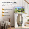 HOOBRO 10-Gallon Aquarium Stand, 2-Tier Fish Tank Stand, Modern White