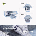 Fitwarm Yeti Dog Jacquard Sweater, Cozy Winter Clothes for Small Dogs Boy Girl, Knitted Pet Apparel, Blue, White
